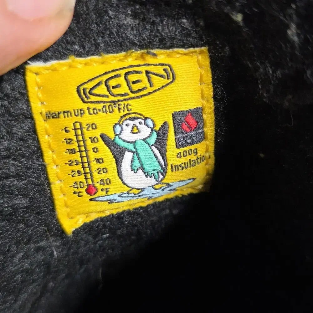 KEEN Lumi II Waterproof Insulated Black Snow Boots Kids Toddler Size 8